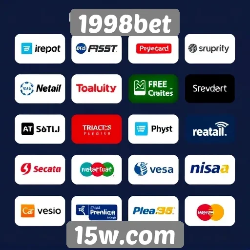 Métodos de pagamento disponíveis no 1998bet